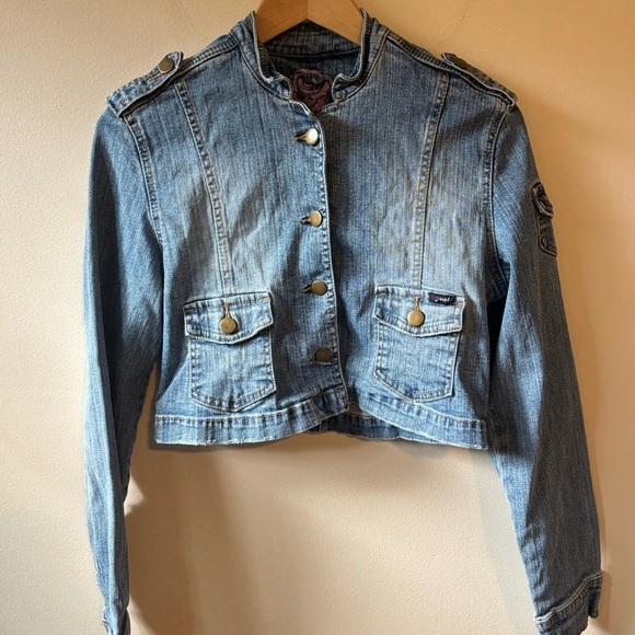 Angels Jackets & Blazers - Angels Light Blue Cropped Jean Jacket